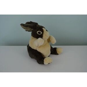 Folkmanis Baby Dutch Rabbit Hand Puppet Bunny Brown Tan Plush Stuffed Animal